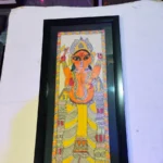 Handcrafted Mithila Ganesha painting with traditional Madhubani art