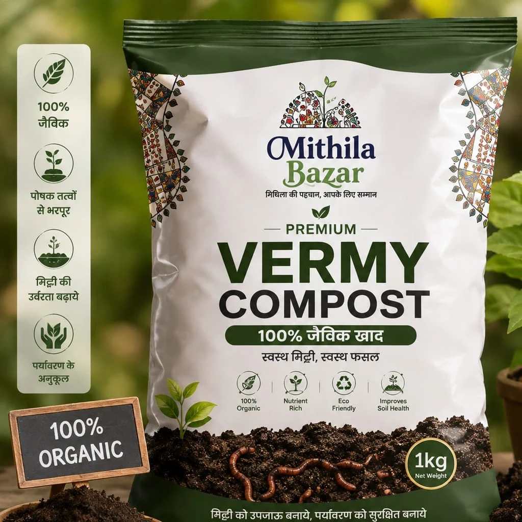 Mithila Bazar Premium Vermicompost organic fertilizer 1kg