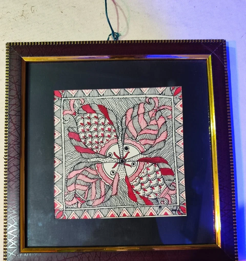 mithila painting design frame